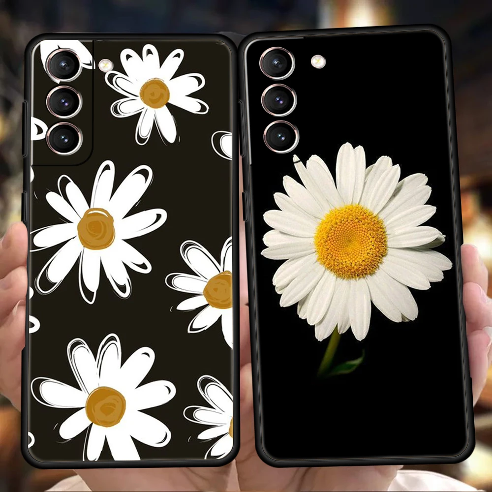 Fashion Fresh Little Daisy Flower Phone Case For Samsung Galaxy S24 S23 S22 S20 S21 FE Ultra S24 S23 S10 S10E S9 S8 Plus 5G Bags