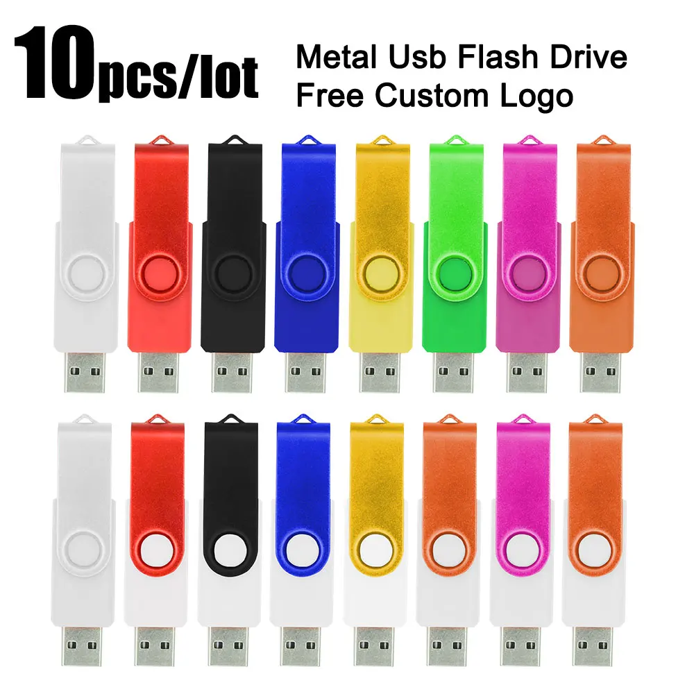 

10 Pcs Free Custom USB Flash Drives 4GB 8GB 16GB Pen Drive 32GB 64GB USB Sticks Pendrive 128MB 256MB 512MB Gift Memory Sticks