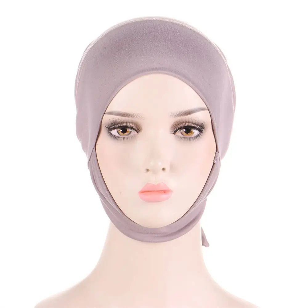 Short Bonnet Stretch Arab Turban Inner Hijab Caps Islamic Cap Headwrap Female Headscarf