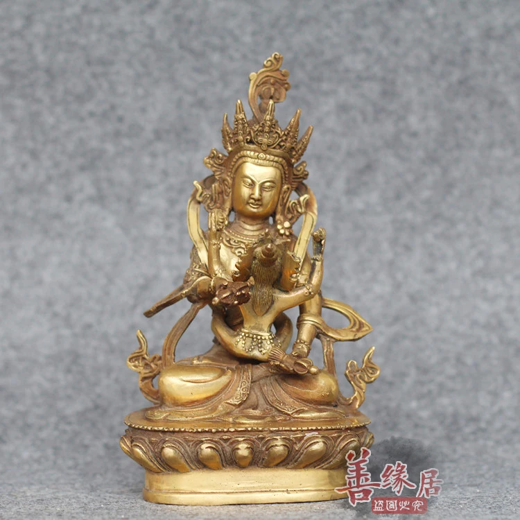 Special offer light copper copper Buddha Tantric Vajrasattva Happy Buddha Home Furnishing feng shui ornaments