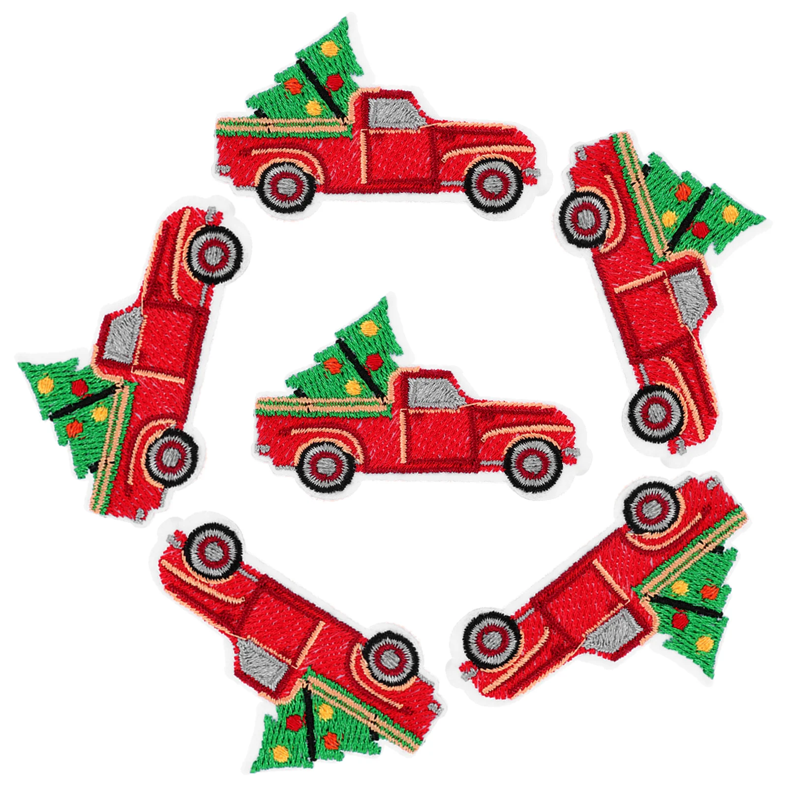 

6Pcs Christmas Tree Clothes Patches Iron DIY Clothes Repair Appliques Washable Polyester for Jackets Bags