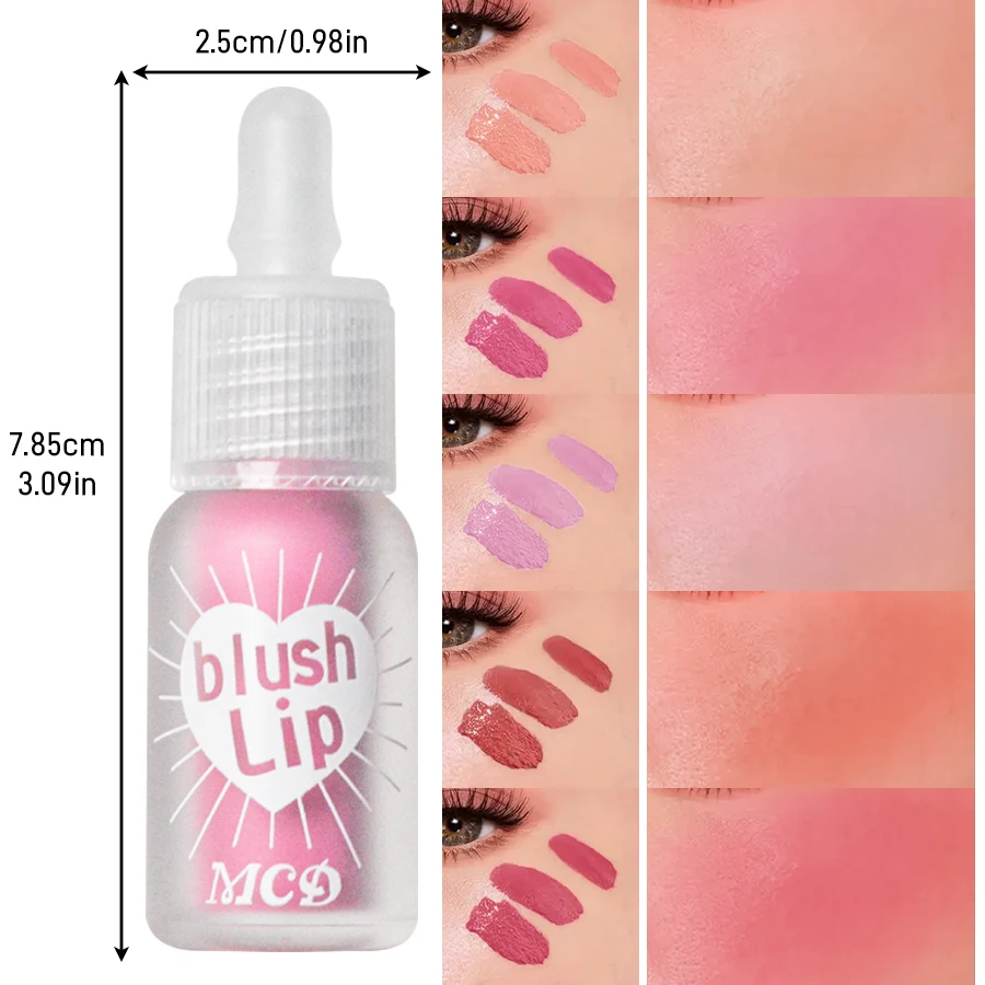 Matte Liquid Blush Velvet Blusher Orange Peach Face Pigment Lasting Beauty  Brightening  Natural Cheek Tint Cream Blush Makeup