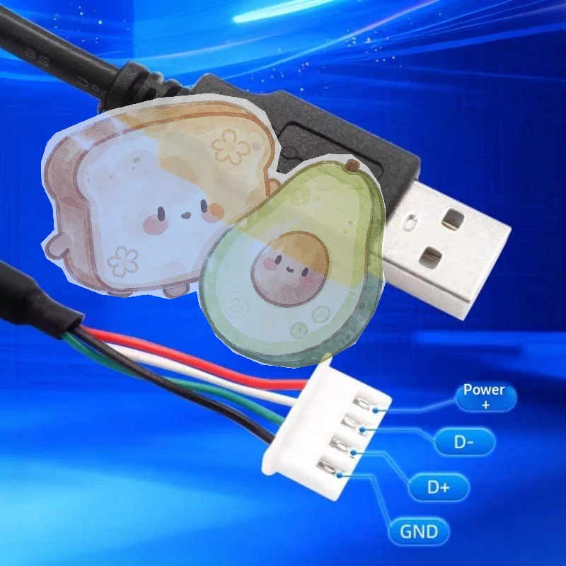 1Pcs Stable Performance USB 2.0 to MX1.25 Cable 4/5 Pin Multiple Length Available Cord for USB Camera Assembly