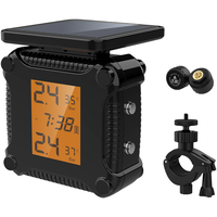 Wireless Solar Powered Motorcycle Tire Pressure Monitor with Color Screen Display and High Precision Measurement
