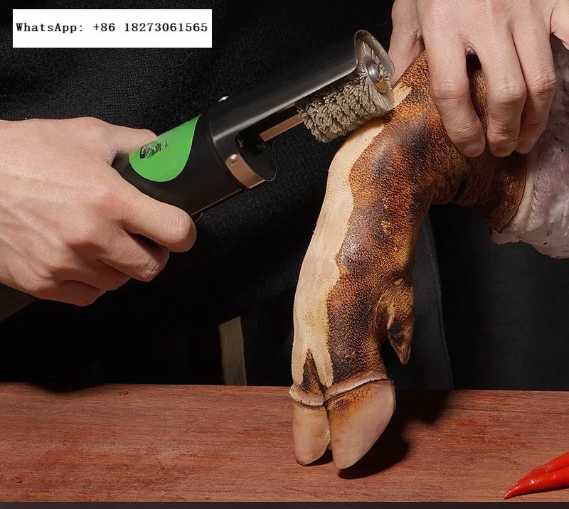 

Electric pig head and foot cleaning machine, burned to remove pig hooves and fur, scraped