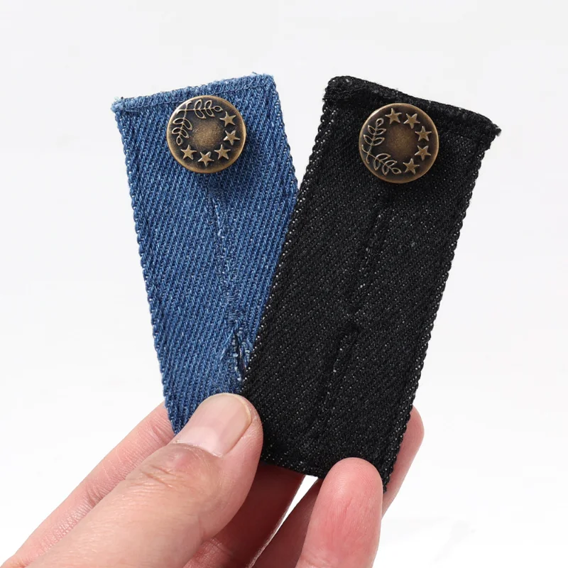 Elastic Denim Extenders Elastic Extended Buttons Adjustable DIY Denim Clothes Fastener Jeans Waist Clothes Extension Snap