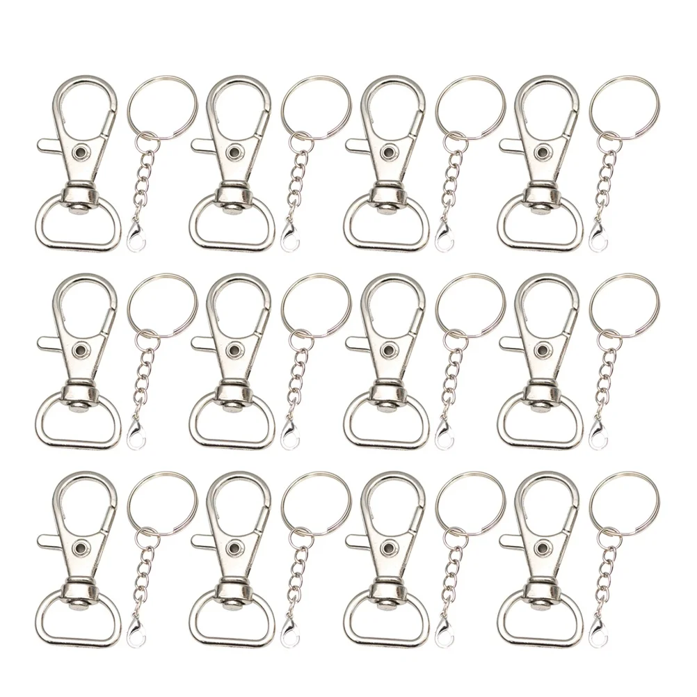 

40pcs Key Chain Accessories Durable Zinc Alloy Key Rings Snap Hooks 360 Degree Swivel Ideal for Bags Keys Bulk Dog Charms
