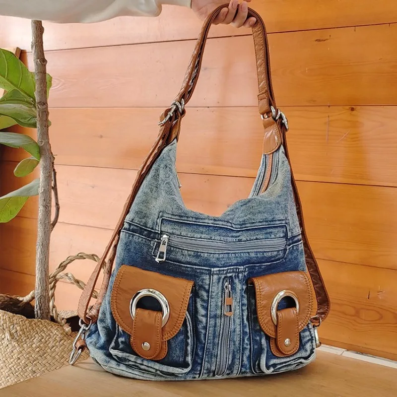 

Сумка в стиле пастушки, женский рюкзак, оригинальная ниша, повседневная мотоциклетная сумка через плечо, холщовая сумка