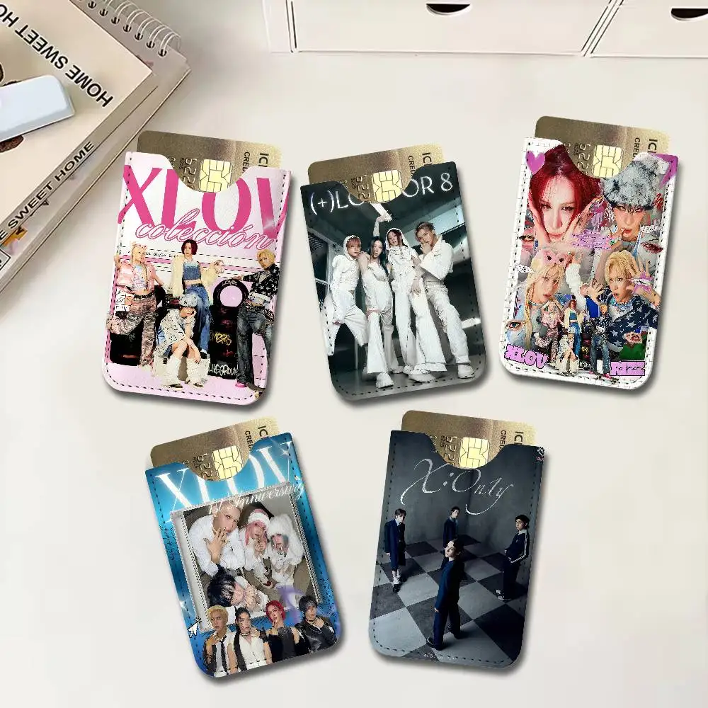 Singer XLov Men Leather Card Case, Minimalist Mini Credit/Bus ID Card Holder, Small Compact for Office Business