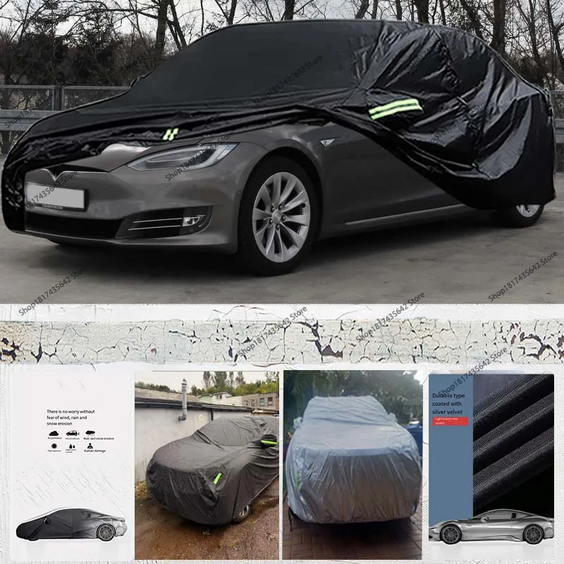 

Protective Full covers for Tesla Model S Car Outdoor Full Car Cover 210D Oxford Cloth All Weather Rain Sun Snow Protection