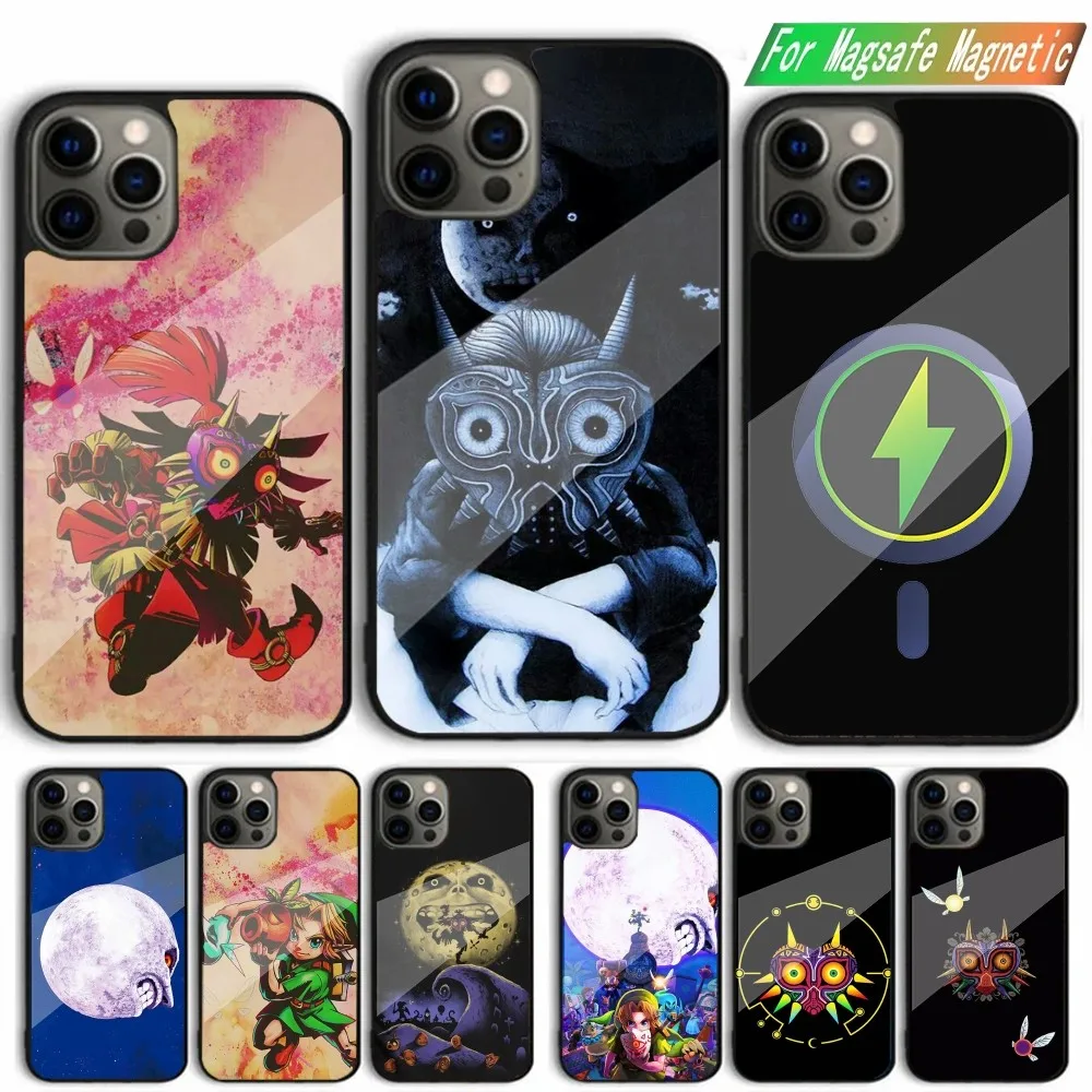 Z-Zeldas M-Majoras Mask Phone Case For iPhone 15,14,13,12,11,Plus,Pro,Max Mini Magsafe Magnetic Wireless Charging