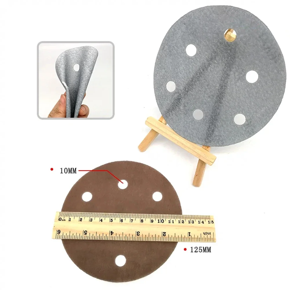 1-200Pcs 5“125mm Soft Film Sandpaper 6-Hole 600-5000Grit Self-Adhesive Sandpaper Car Furniture Jade Polishing Wet Dry Dual-Use