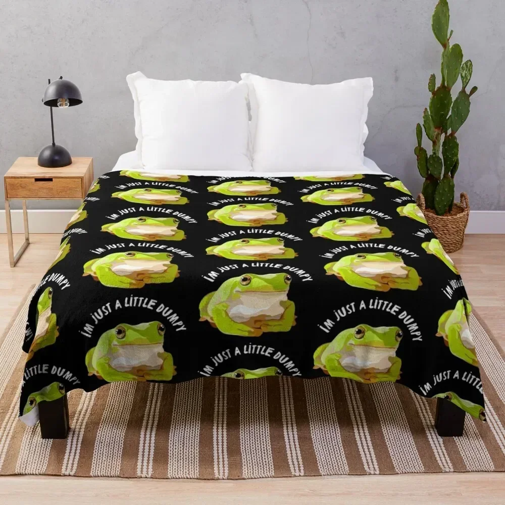 

W is for Whites Tree Frog Im A Little Dumpy Throw Blanket Multi Use Warm Blanket for Living Room Bedroom