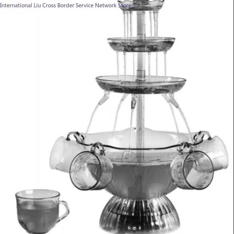 

5 glasses of red wine fountain party can be used for the reception, British insert, American insert, European insert