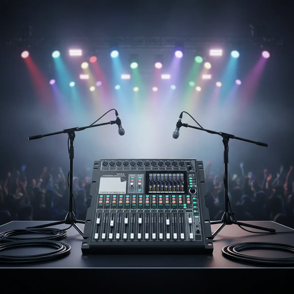 20 Channel Digital Mixing Console 7 Inch Touchscreen 16 DSP Electric Faders Remote Control 4 Ohm 400W