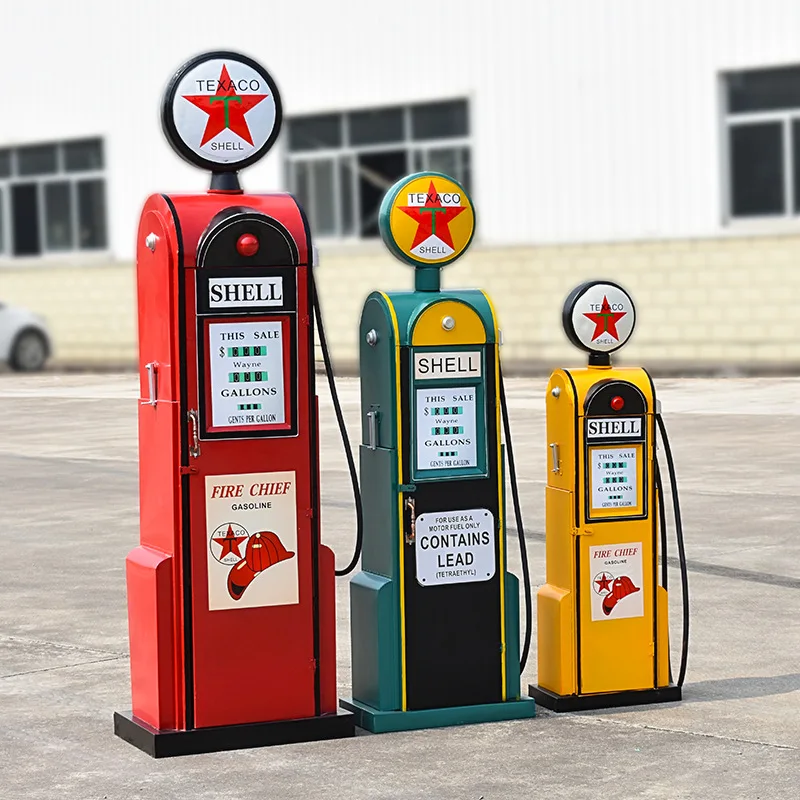 Retro old-fashioned refueling machine decorative cabinet creative home wine cabinet bookcase living room dining room display