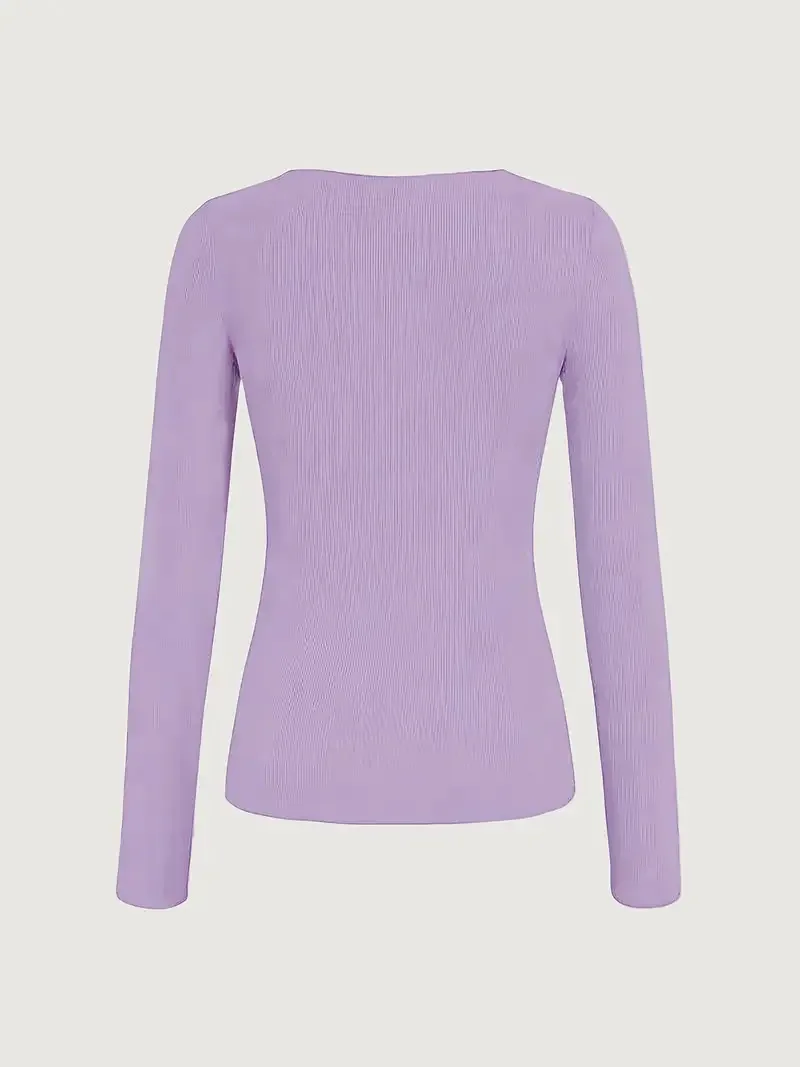 Damen-Oberteile, V-Ausschnitt, lange Ärmel, Goldkette, figurbetont, Stretch-Bluse für Frauen, sexy Freizeitkleidung, Y2K-Mode, enge Passform – Detail 18
