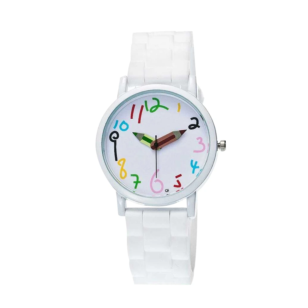 Kids Watch Children Cartoon Quartz Pencil Boy Girl Fashion Precise Timekeeping Durable Soft Strap Birthday Matching Clothes