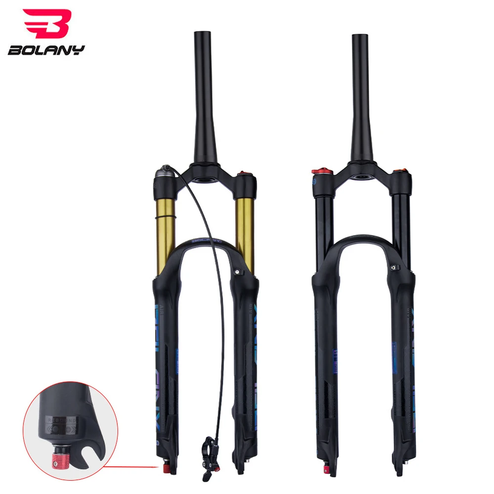 BOLANY Mountain Bike Fork Damping Fork Suspension Fork 26/27.5/29 inch Fork 120mm travel Air Fork MTB Fork Quick Release Fork