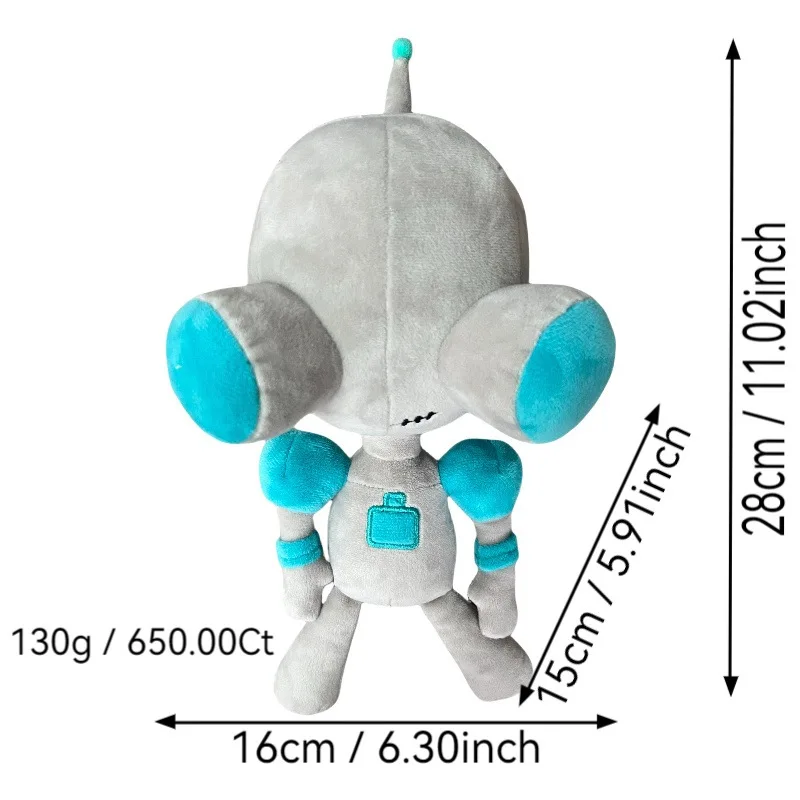 Nuovo peluche Invader Zim con occhi 3D - Personaggio Alien Invader bambola di pezza Cartoon Network Regalo da collezione da 10 pollici per i fan