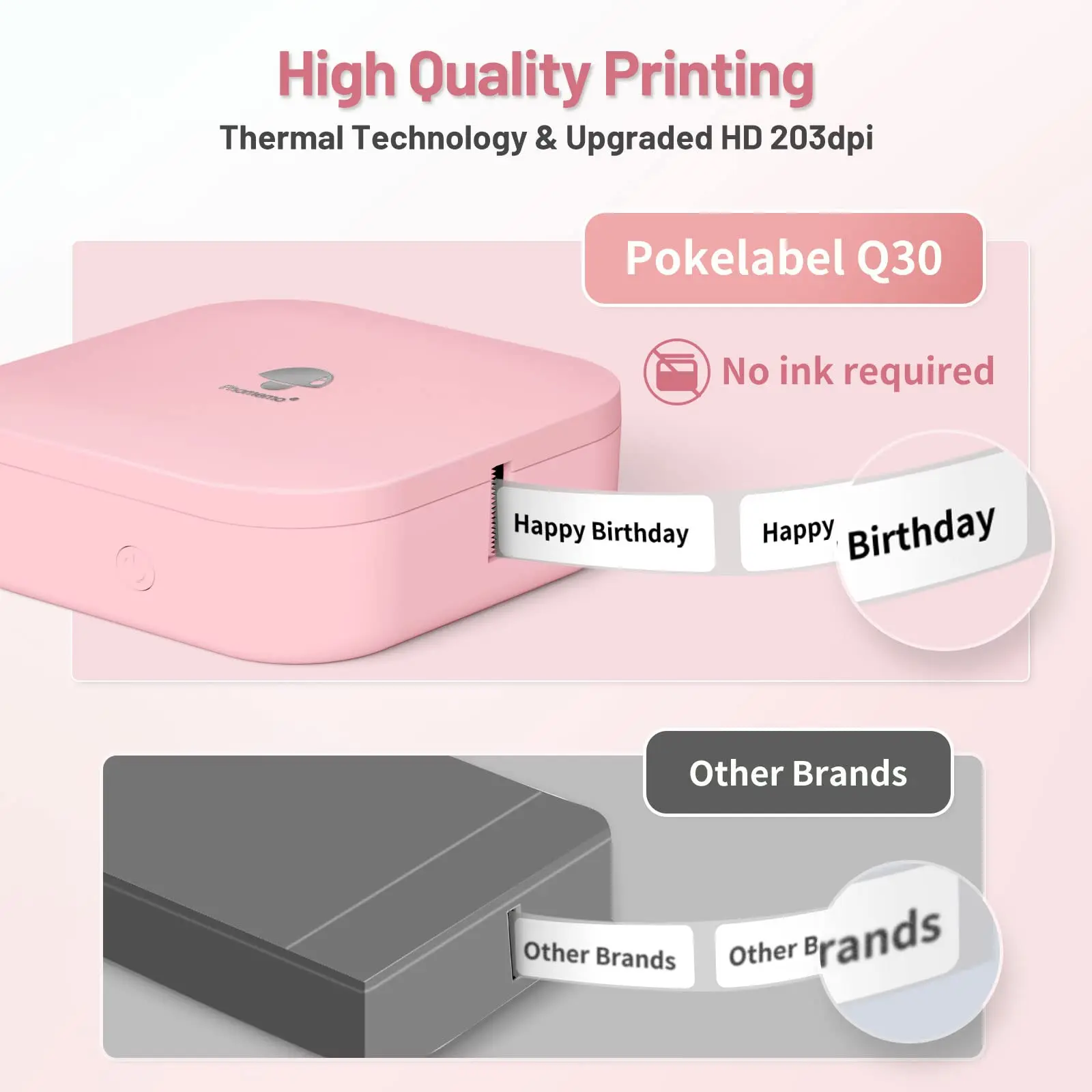 Phomemo Q30 Paper Sticker Wireless Label Printer Pocket Handheld Printer Thermal Price Label Sticker Marker Home Office Use