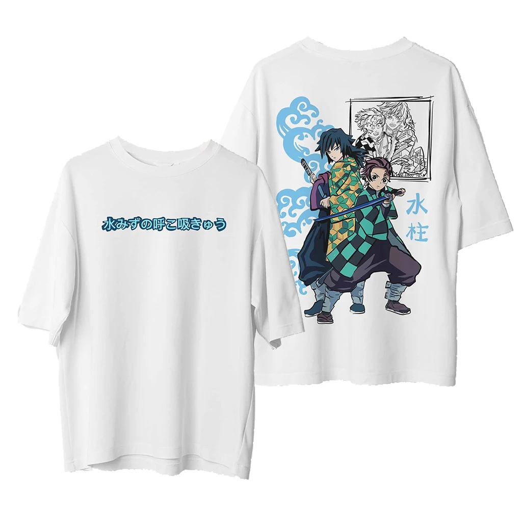 Camiseta Kimetsu No Yaiba Demon Slayer Gotouge Koyoharu, Camiseta de algodón de Anime para hombres y mujeres, nueva camiseta informal holgada de verano, ropa de calle Cosplay