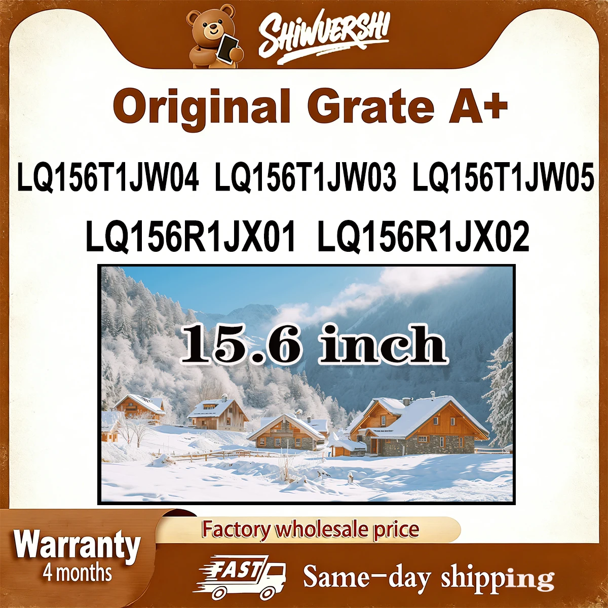 

Original New A+ 15.6 inch Slim Laptop Lcd Screen Panel LQ156T1JW04 LQ156T1JW03 LQ156T1JW05 LQ156R1JX01 LQ156R1JX02