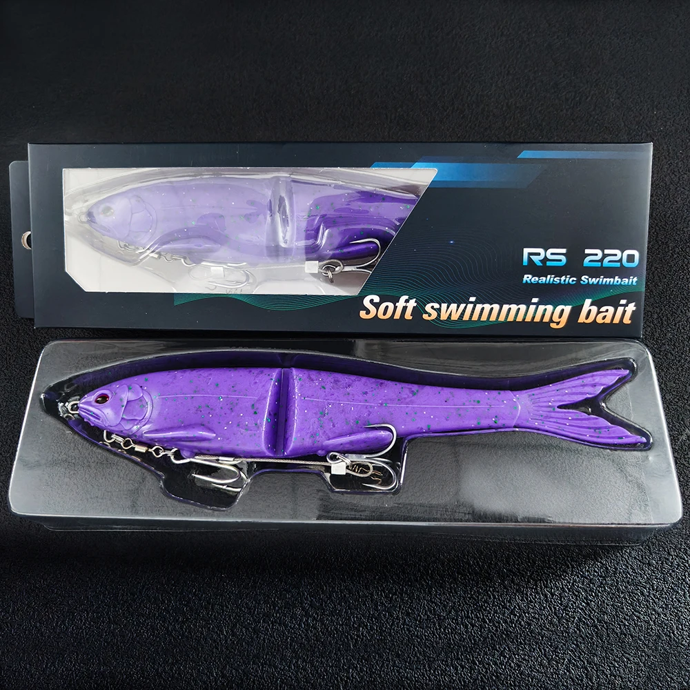 LUREGO 22cm 2-teiliger Premium-Weichköder - Entwickelt für Schwimm- und Spinnangeln, Inklusive Doppelhaken – Detail 7