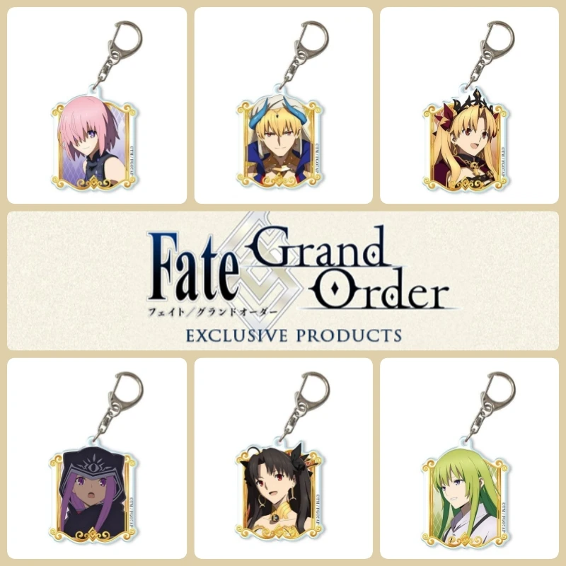 

60MM Anime Fate/Grand Order Keychain Cath Palug/Olgamarie Asmireid Animusphere Key Chain Acrylic Model Plate Christmas Gifts