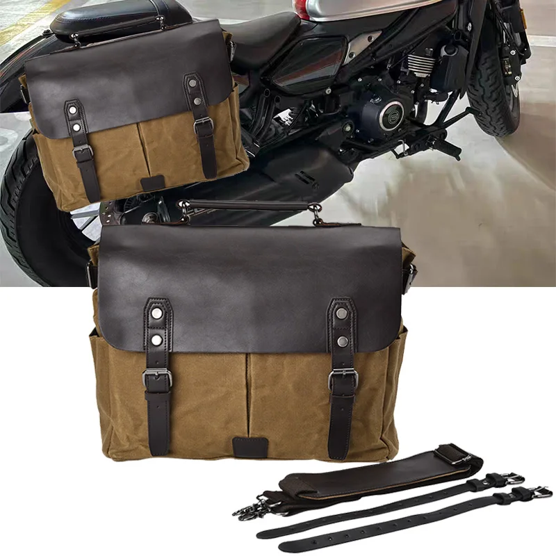 

Боковая дорожная сумка для мотоциклиста, передняя вилка, хвостовая сумка для инструментов, сумка для багажа для Harley Chopper Bobber Cruiser Sportster XL 883 1200, сумка