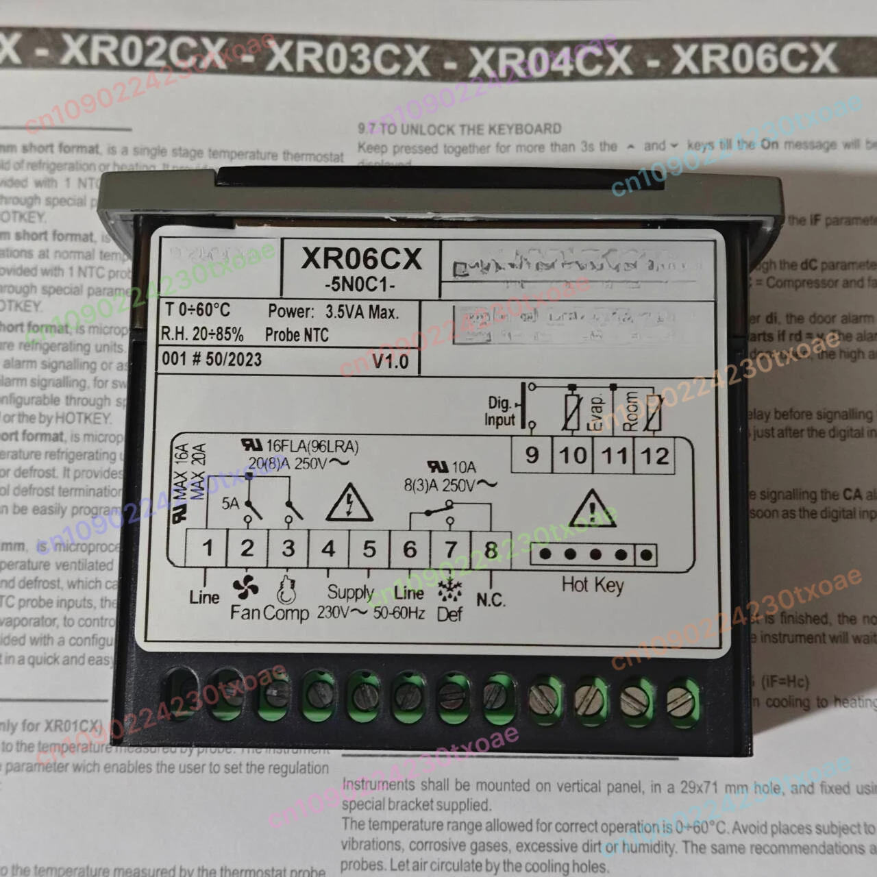 

XR06CX new, electronic temperature controller, cold storage thermostat, refrigerator thermostat