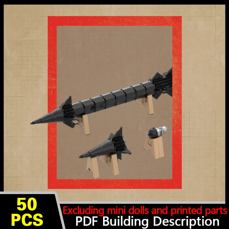 Short-Range Ballistic Missile Model MOC Building Bricks War Equipment Modular Technology Gift Holiday Assemble Children Toy Suit