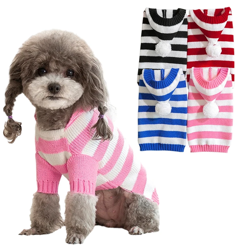 Warm Puppy Sweaters for Small Medium Dogs Cats Clothes Chihuahua Hoodie Yorkies French Bulldog Apprael Pug Vest Kitten Costumes