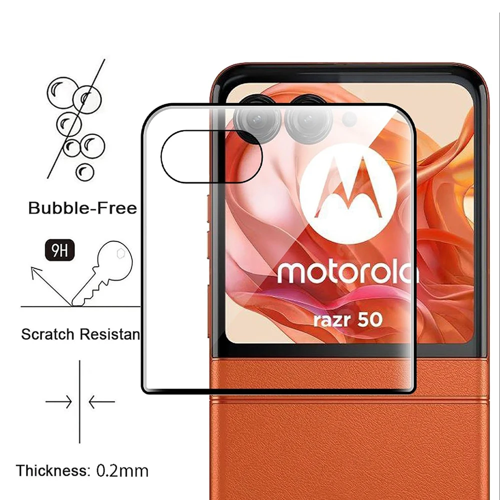 3D Curved Tempered Glass for Moto Razr 50 Ultra Screen Protector HD Clear Protective Guard Film for MOTO Razr Plus 2024