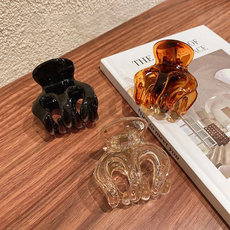 مشبك شعر يقطين بسيط للنساء، مشبك ذيل حصان فرنسي، دبوس شعر أنيق، إكسسوارات للشعر