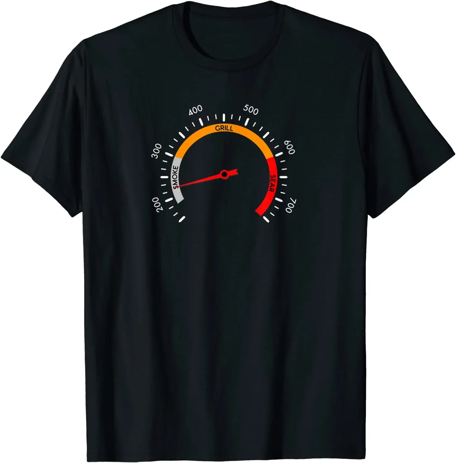 225 Degrees Smoker Temp Gauge BBQ T-Shirt 100% Cotton O-Neck Short Sleeve Summer Casual Mens T-shirt Streetwear