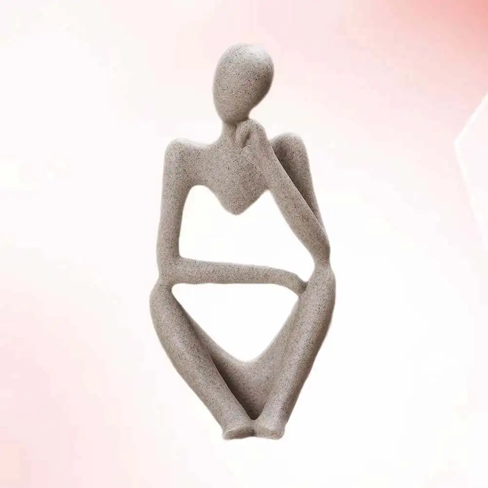 Figura Abstracta de Resina, Adorno de Alta Intensidad para Escritorio, Decoración Creativa para el Hogar, Oficina, Sala de Estar, Dormitorio, Decoración de Mesa