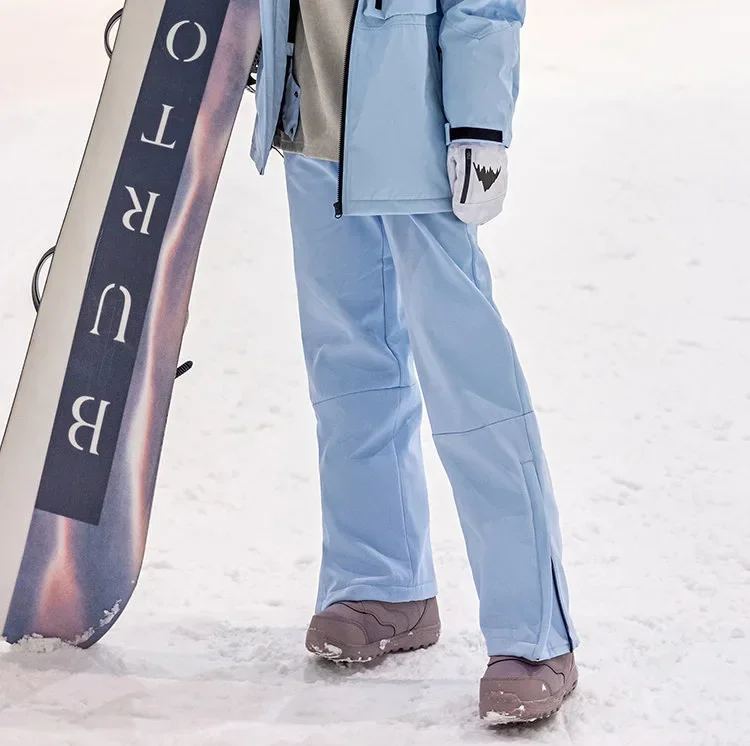 

OT4-30 degrees winter new Outdoor Windproof Loose Ski Pants for Men Waterproof and Warm with Added Fleece and Thickened Boards