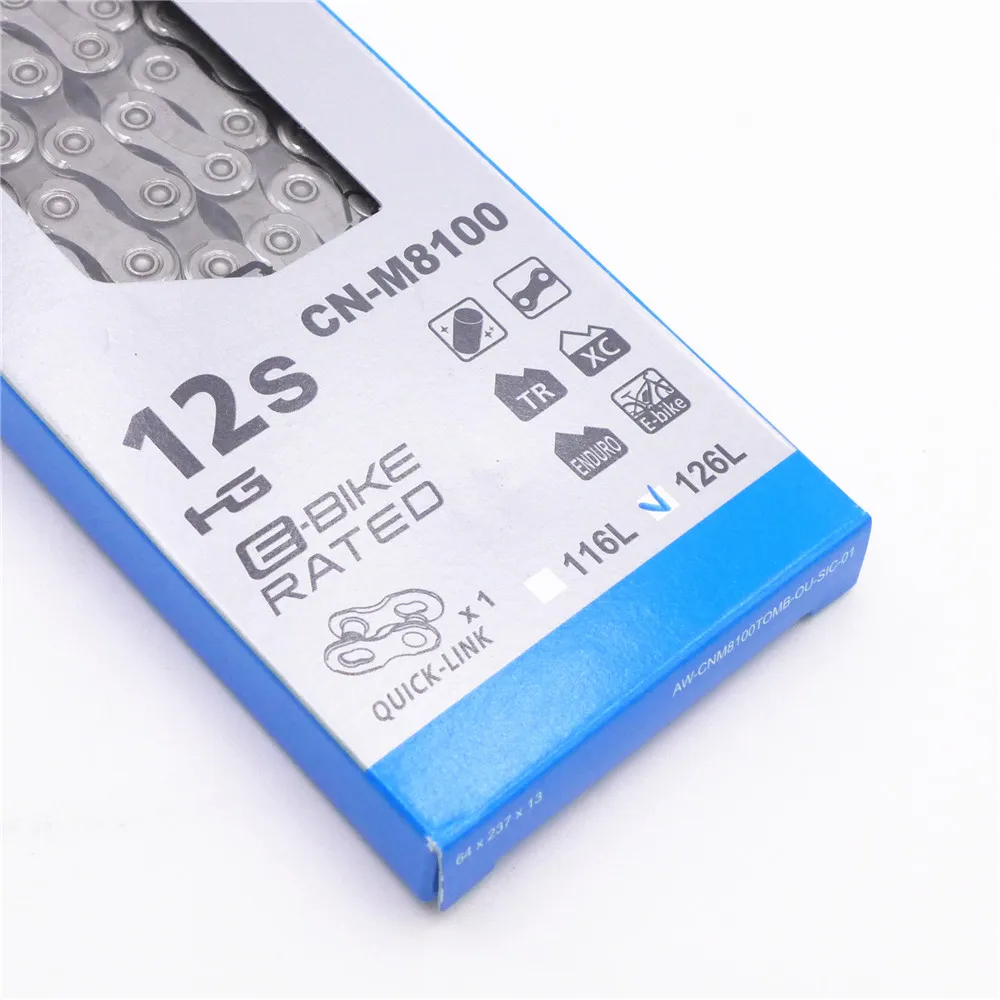 Shimano 12 Speed 12s Bike Chain With Quick-Link CN-M6100/M7100/M8100/M9100 116L/126L/138L