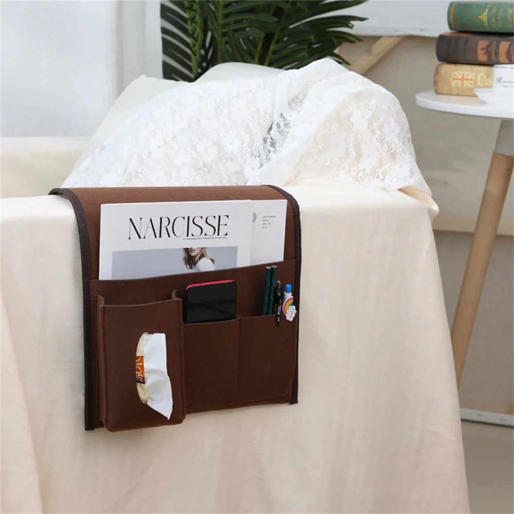 Cloth TV air conditioner remote control Storage bag Bedside magazine storage bag Sofa hanging bag Desk desk sundry bag