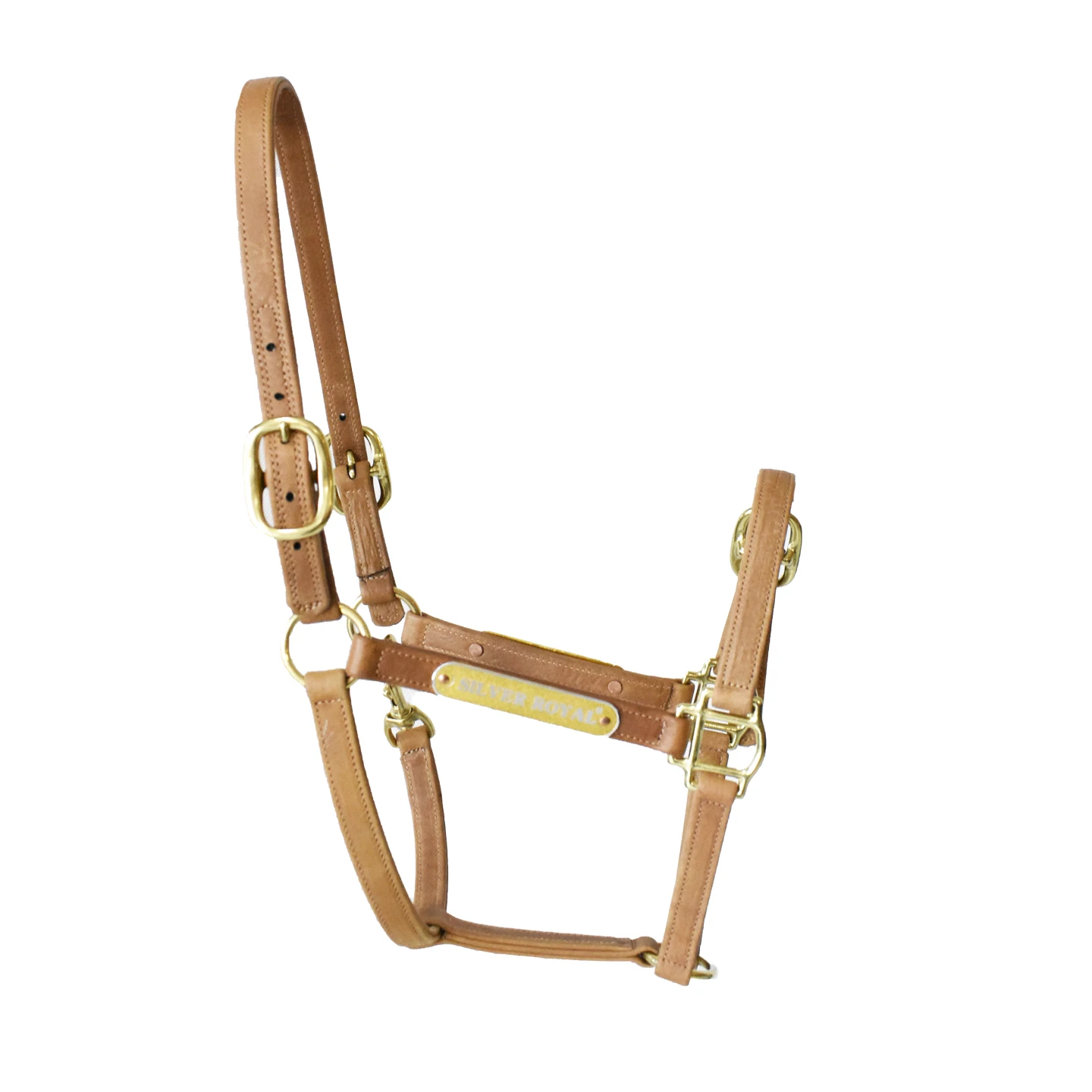 Horse Halters Horse Equipment Double Layer Leather Brass Fittings Halter
