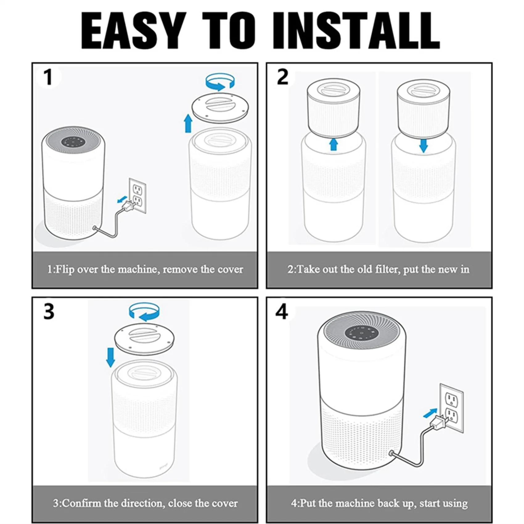 Запасной фильтр для сердечника LEVOIT 300 и сердечника 300S, по сравнению с сердечником 300-RF-TX, зеленый