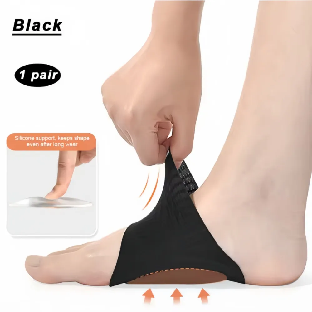 

New Silicone Arch Pad Support Soft Breathable Correction Insoles Ultra-thin Foot Care Pad Flat Foot