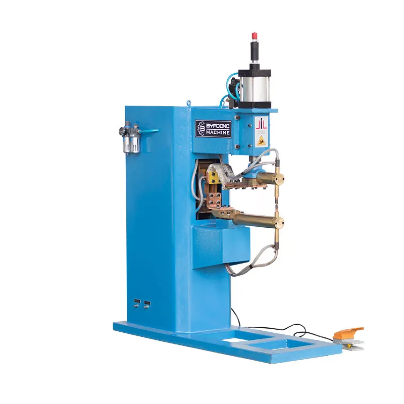 HVAC duct pneumatic spot welding machine for round pipe