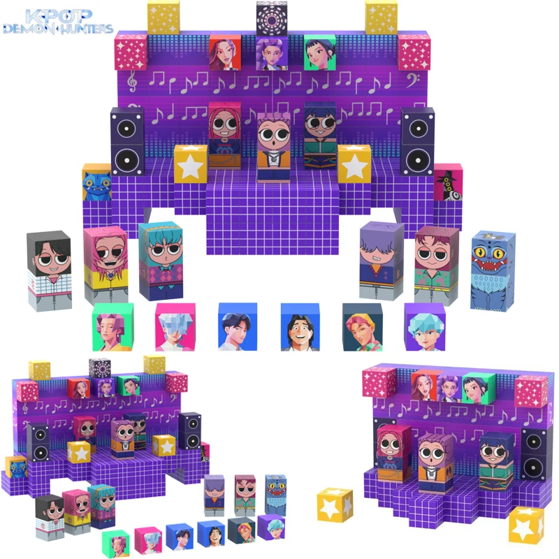 

2026New product: KPop Demon Hunters Building Blocks, Rumi Assembly Model Doll, Building Blocks ToyMagnetic building blocks