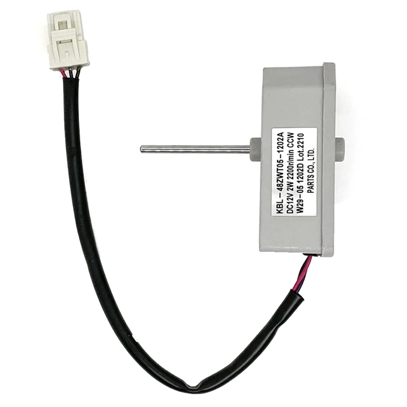 มอเตอร์พัดลมตู้เย็น DC12V KBL-48ZWT05-1202A สำหรับ Magic Chef, ตู้เย็นเรือรบ, TCL, ตู้เย็น Omar, 2200R 2W/นาที ccw