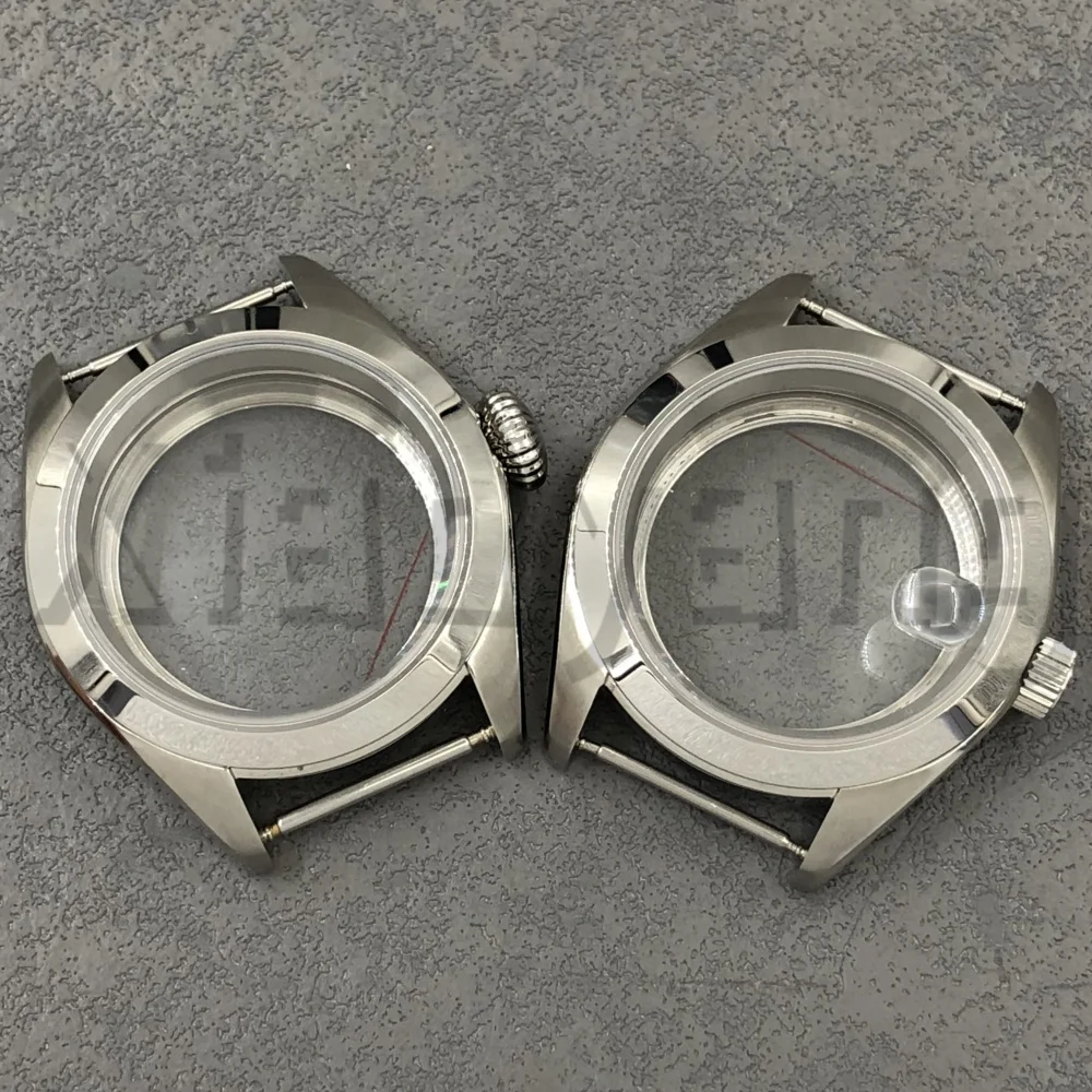 38-ミリメートル高品質ステンレス鋼サファイアガラス時計ケースポリッシュスロープベゼル防水フィット-nh34nh35-eta2824-pt5000-ムーブメント