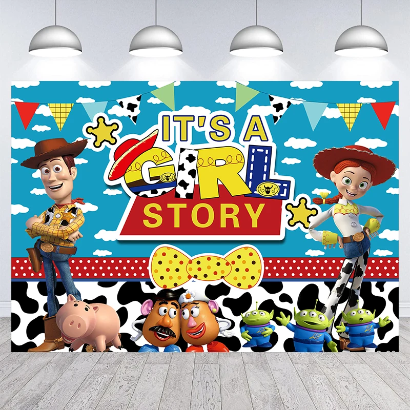 

Disney Toy Story Background For Boys Baby Shower Birthday Decoration Customized Wall Decor Banner Newborn Photo Booth Backdrop