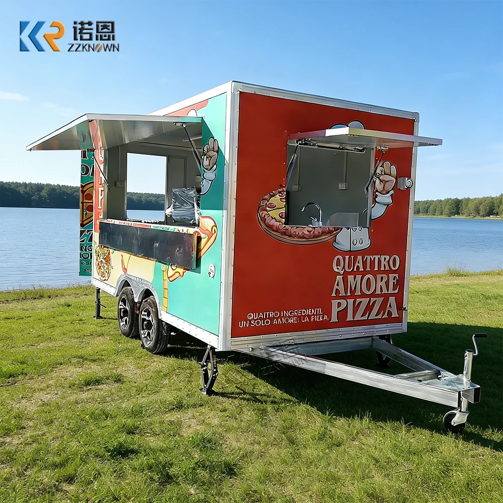 

Stainless Steel Ice Cream Food Truck With Full Kitchen Equipment Customized Color Mobile Ice Cream Food Trailer