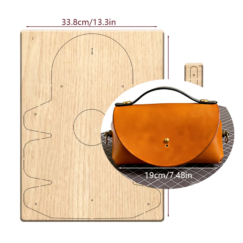 

19cm bag cutting mold, DIY handmade, wooden leather cutting mold, exclusive tool for leather craft enthusiasts